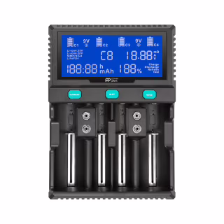 Зарядное устройство для аккумуляторов PowerPlant PP-A4 (Ni-MH,Cd,Li-ion,LiFePO4 / input AC 100V-240V DC 12V) (AA620173)