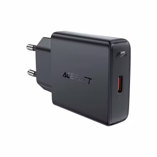 Зарядное устройство Acefast A65 USB-C PD20W GaN ultra-thin Black (6974316282686)