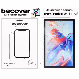 Скло захисне BeCover Oscal Pad 80 WiFi 10.51" (713694)