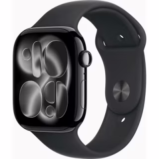 Смарт-годинник Apple Watch Series 11 GPS 46mm Jet Black Aluminium Case with Black Sport Band - S/M (MEUW4RK/A)