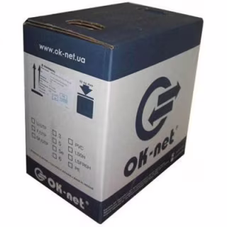 Кабель мережевий OK-Net FTP 305м cat.5 зовнішній (F/UTP-cat.5) (КППЭ-ВП (100) 2*2*0,51)