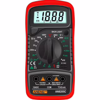 Цифровий мультиметр ANENG AN8205C, V, A, R, T, функция hFE (AN8205C)