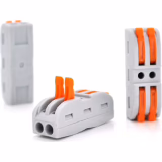 Соединитель кабеля 2-pin аналог WAGO K212, 15штпак Voltronic (K212/15)