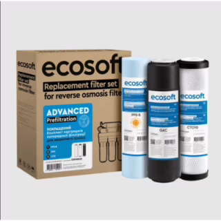 Картридж для фильтра кувшина Ecosoft Комплект картриджів Ecosoft 1-2-3 покращений (2 вугільних ка (CHV3ECO)