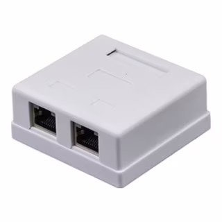 Комп'ютерна розетка RJ45 x2 STP 5e Kingda (KD-WP6037-C5e)