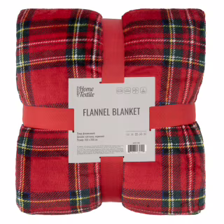 Плед ARDESTO Christmas Flannel 160х200см, 100% полиэстер, клетка, красный (ART0133PB)