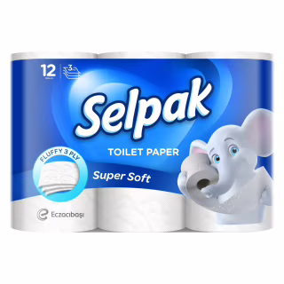 Туалетная бумага Selpak 3 слоя 12 рулонов (8690530204508)