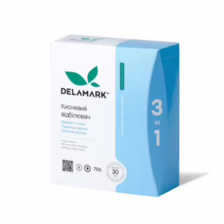 Відбілювач DeLaMark 3 в 1 кисневий 750 г (4820152330321)