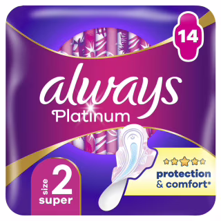 Гігієнічні прокладки Always Platinum Super (Розмір 2) 14 шт. (8001090444998)