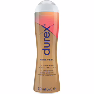 Интимный гель-смазка Durex Real Feel для анального секса на силиконовой основе (лубрикант) 50 мл (4820108005327)