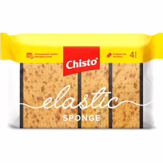 Губки кухонные Chisto Elastic Sponge 4 шт. (4823098409014)