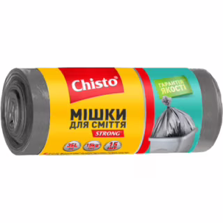 Пакети для сміття Chisto Strong 35 л 15 шт. (4823098407775)