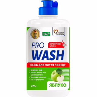 Средство для ручного мытья посуды Pro Wash Яблоко 470 г (4260637723895/4823128001065)