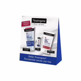 Набор косметики Neutrogena Экспертный уход для тела Крем для рук 50 мл + Помада 4.8 г + Лосьон для тела 75 мл (3574661864976)