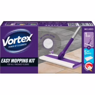 Швабра Vortex Для уборки полов + Сухие салфетки для подметания 5 шт. (4823071667431)