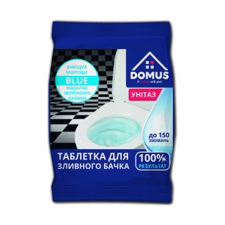 Засіб для чищення унітазу Domus Blue Таблетка для зливного бачка 50 г (4820098542000)