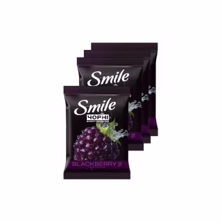 Влажные салфетки Smile Черные с ароматом ежевики 10 шт. (4823071670530)