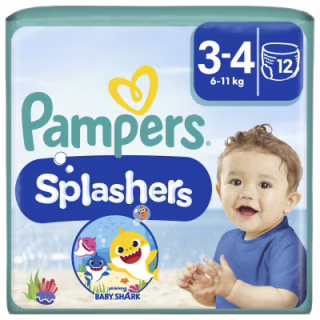 Подгузники Pampers для плавания Splashers Размер 3-4 (6-11 кг) 12 шт (8001090698346)