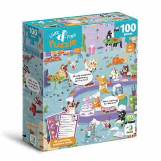 Пазл DoDo Шукай та знаходь Котяче кафе, 100 елементів (300667)