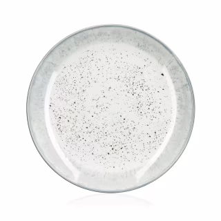 Тарелка ARDESTO Siena, 19см, порцеляна, біло-сірий (AR2919SW)