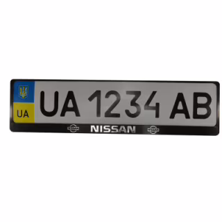 Рамка номерного знака CarLife пластик з об'ємними літерами NISSAN (2штт) (24-013)