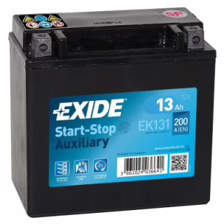 Аккумулятор автомобильный EXIDE START STOP AUXILIARY 13Ah (+/-) (200CCA) (EK131)