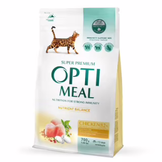 Сухий корм для кішок Optimeal зі смаком курки 700 г (4820215364676)
