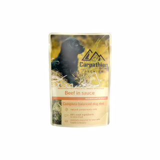 Влажный корм для собак Carpathian Pet Food в соусе с говядиной 100 г (4820111141159)