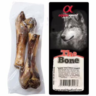 Лакомство для собак Alpha Spirit Ham Bones Two Half Vacuum 2 половинки 15 см (8437015969268)