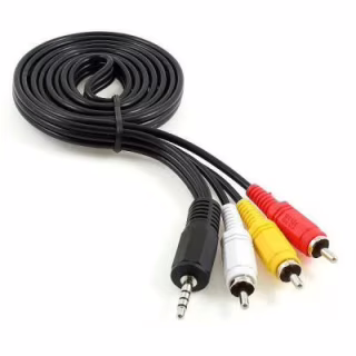 Кабель мультимедийный 3.5mm M to 3xRCA M 2.0m (4pin) AV Cablexpert (CCA-4P2R-2M)