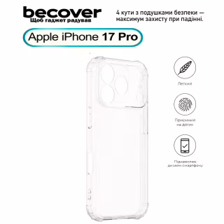 Чехол для мобильного телефона BeCover Anti-Shock Apple iPhone 17 Pro Clear (713797)
