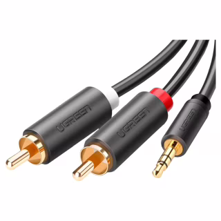 Кабель мультимедийный 3.5mm F to 2xRCA M 1.0m Black Ugreen (10772)