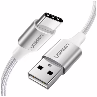 Дата кабель USB 2.0 AM to USB-C 2.0m 3.0A 18W US288 White Ugreen (60133)