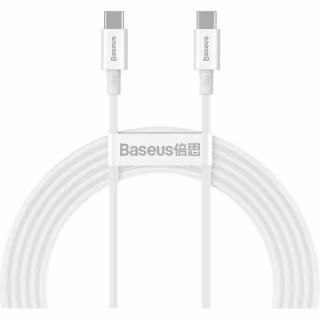 Дата кабель USB-C to USB-C 1.0m 100W white Baseus (CATYS-B02)