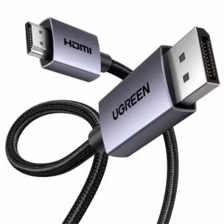 Кабель мультимедійний DisplayPort M to HDMI M 3.0m V2.0 4K30Hz DP125 black Ugreen (35843)