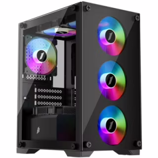 Корпус для ПК 1stPlayer X2-M-BK-4F1