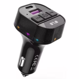 FM модулятор XO BCC17 Car Charger Smart Bluetooth Dual Port PD 30W Чорний (BCC17.black)