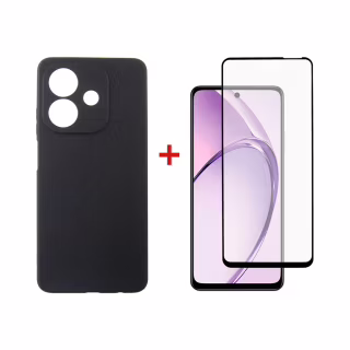 Чехол для мобильного телефона Dengos Carbon + glass Oppo A40m/A40 Black (DG-KM-159)