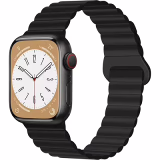 Ремешок для смарт-часов Drobak Silicone Magnetic Link для Apple Watch All Series Ultra 2 49/45/44/42mm Dark black (898929)