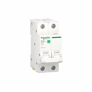 Автоматический выключатель Schneider Electric RESI9 6kA 2P 16A C (R9F12216)