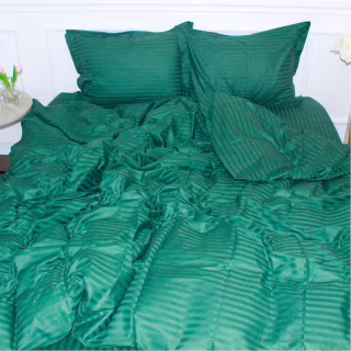Постельное белье MirSon SatinStripe 30-0017Green 200х220 Евро (2200005254097)