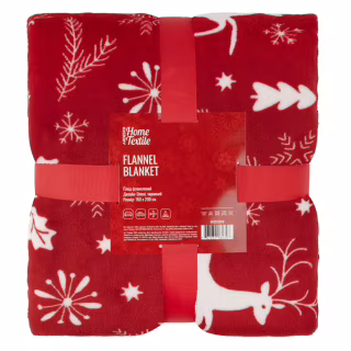 Плед ARDESTO Christmas Flannel 160х200см, 100% поліестер, олені, червоний (ART0126PB)