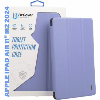 Чехол для планшета BeCover Tri Fold Hard TPU Apple iPad Air 11" M2/M3 (2024/2025) Purple (711404)