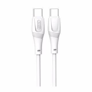 Дата кабель USB-C to USB-C 1.0m 60W High Elastic Zeus XO (NBQ239B_White)
