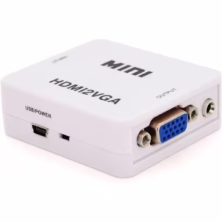Перехідник HDMI F to VGA F 720P/1080P white Voltronic (YT-CM-HDMI/VGA)