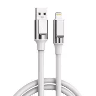 Дата кабель USB 2.0 AM to Lightning 1.0m 6A silicone white XO (NB251_L_White)