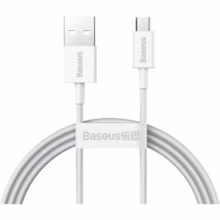 Дата кабель USB 2.0 AM to Micro 5P 1.0m 2A white Baseus (CAMYS-02)