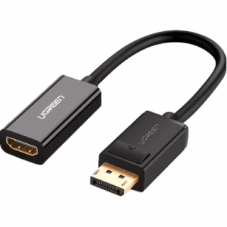 Перехідник Display Port M to HDMI F 1080P black Ugreen (40362)