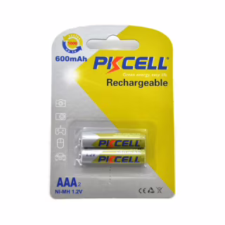 Аккумулятор PkCell AAA R03 600mAh 1.2V NiMH Rechargeable Battery, 2шт/бл (PC/AAA600-2BR)