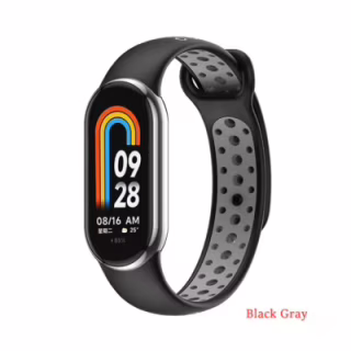 Ремешок для фитнес браслета BeCover Vents Style для Xiaomi Mi Smart Band 9 Black-Gray (711983)